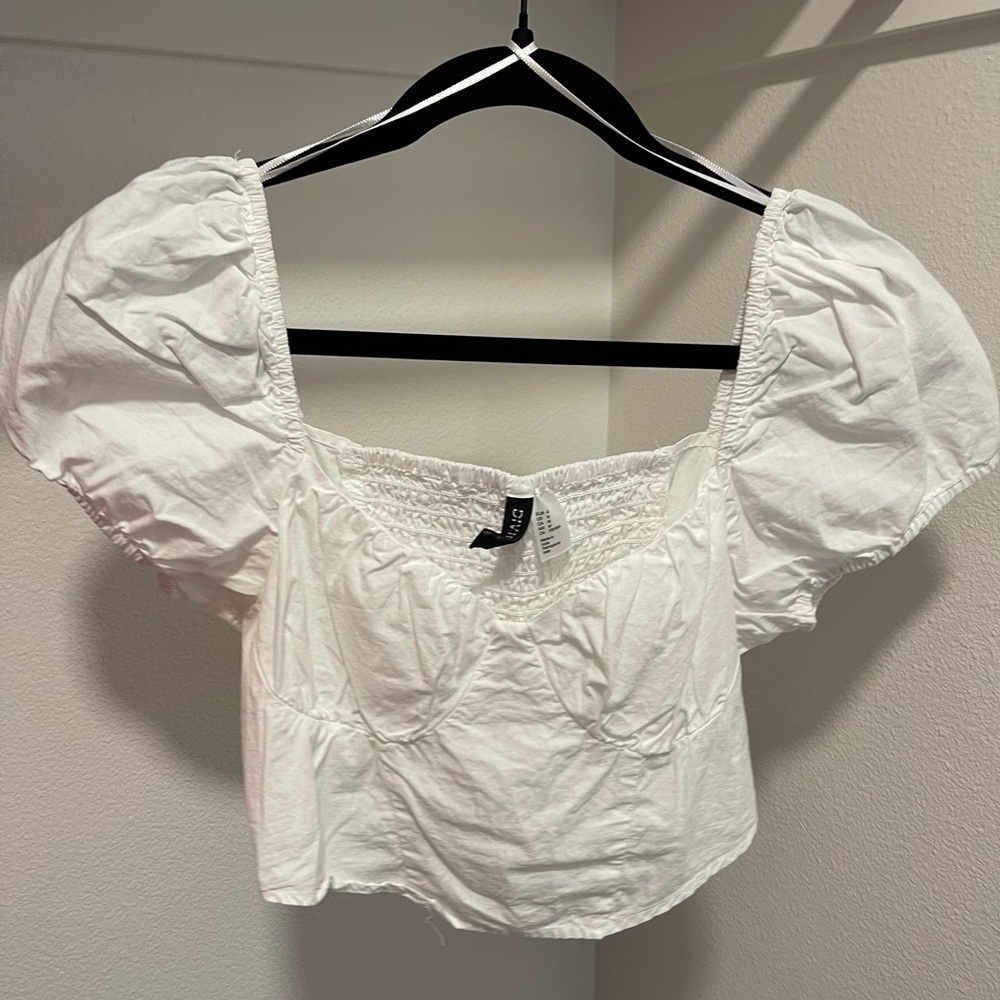 H&M white crop top